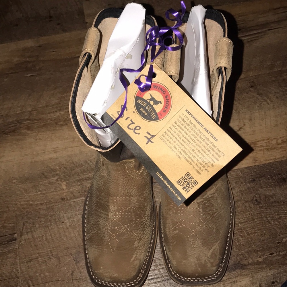 Irish Setter “hunt” boots, never worn, size 7